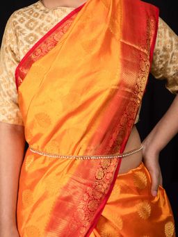 Niscka - White Pearl Gold-Plated Waist Chain (Kamar Bandh) Women