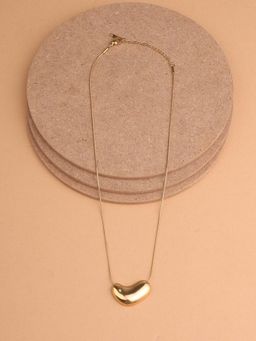 Palmonas - Curved Contour Golden Necklace Women - Waterproof And Anti-Tarnish