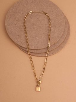 Palmonas - Mini Lock Charm Necklace Women - Waterproof And Anti-Tarnish