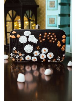 NR by Nidhi Rathi - Women Black Hand Embroidered Box Clutch
