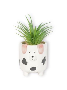 Voncasa - Flower with Pot - White