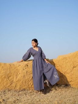 URNAM - Grey Ballad Breeze Sun Dress