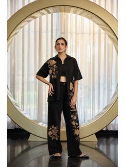 Kay Kay BY KKHUSHI SAHAII - Claudy Black Thread Work Co-Ord Set