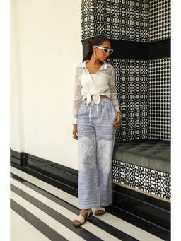 Kay Kay BY KKHUSHI SAHAII - Katie Blue Satin Co-Ord Set