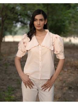 Rasra Mai - Pink Paakhi Hand-Embroidered Shirt