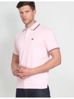 Arrow - Sports Striped Collar Solid Polo Shirt