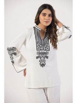 STIL-O-STITCH - White Cotton Top