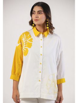 STIL-O-STITCH - Yellow Printed Cotton Shirt