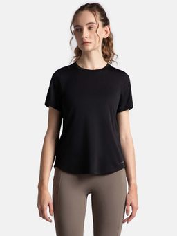 Jockey - MW87 Women Microfiber Fabric Regular Fit Half Sleeve T-Shirt - Black
