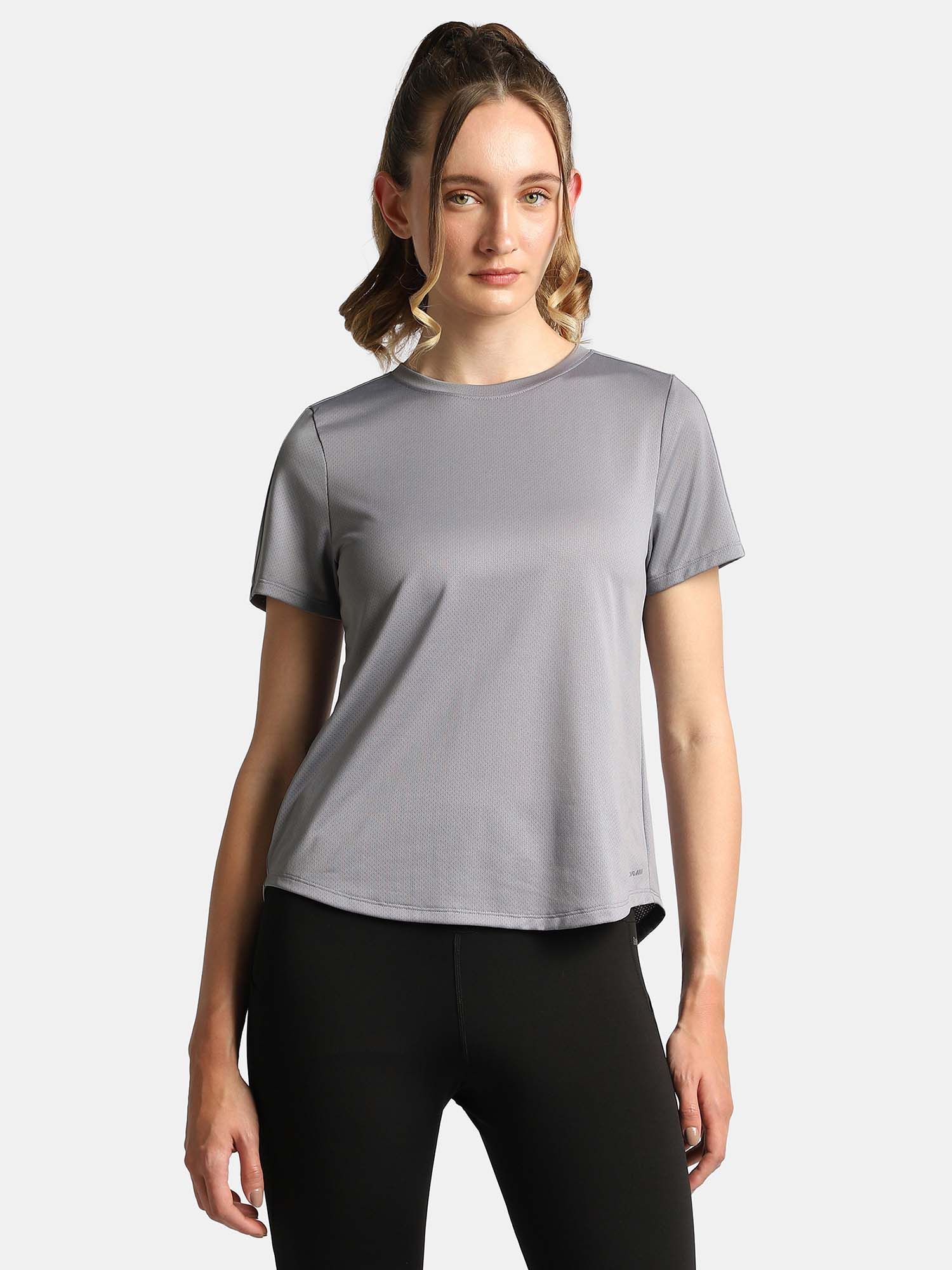 jockey MW87 Women Microfiber Fabric Regular Fit Active Wear T-Shirt - Grey-picture-29