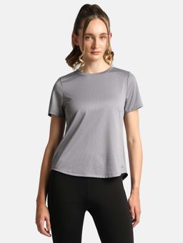 Jockey - MW87 Women Microfiber Fabric Regular Fit Half Sleeve T-Shirt - Grey