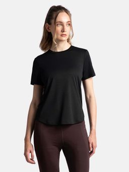 Jockey - MW88 Women Microfiber Fabric Regular Fit Half Sleeve T-Shirt - Black