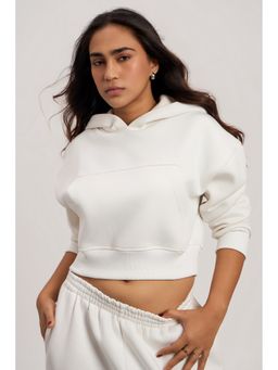 COLOR CAPITAL - Short White Hoodie