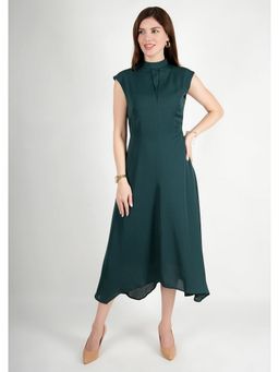 Exude - Women Vibrance Open Back Green Dress