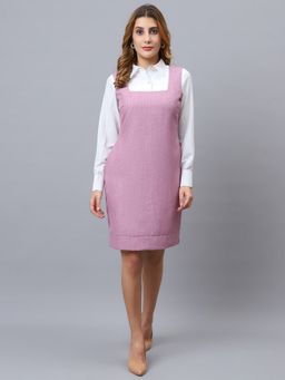 Exude - Women The Twinset Illusion Lavender Knee Length Dress