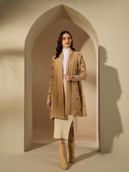 Creative Line - Beige Printed Knitted Shrug