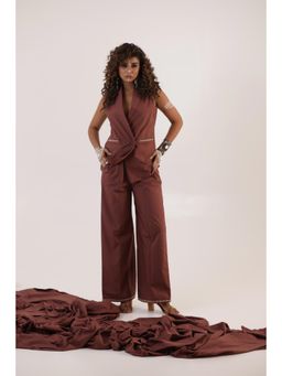 Keva Clothing - Lohita Brown Co-Ord (Set of 2)