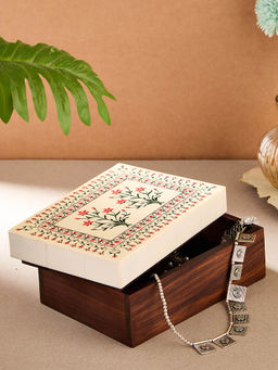 Fabindia - Floral Wood Printed Pushp Jewellery Box