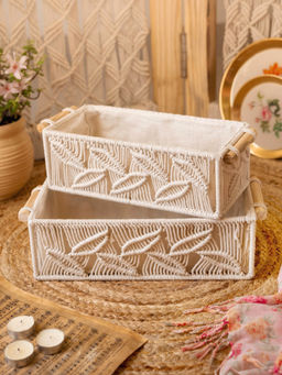 Karighar - Boho Organisers Baskets (Pack Of 2)