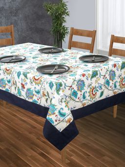 SHADES OF LIFE - Blue Multi Paisely With Plain Border Center Table Cover