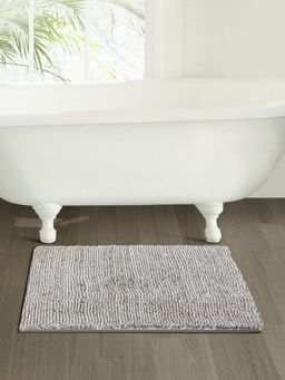 OBSESSIONS - Grey Anti-Skid Polyester Bath Mat