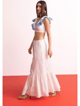 BAHAARA BY DIVYA NARULA - Cloud White Skirt and Top Set