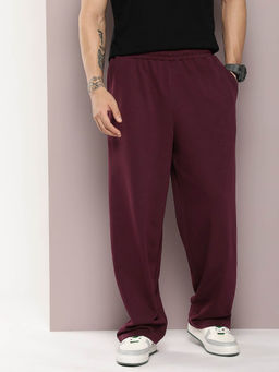 DILLINGER - Wine Light Weight Baggy Knitted Korean Trackpants