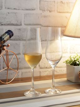 Bohemia Crystal - Tulipa Champagne Flutes Glass Set, 170 ml, Set of 6, Transparent