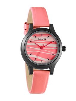 Sonata - Cassata 87030PL05W Pink Dial Analog Watch For Women