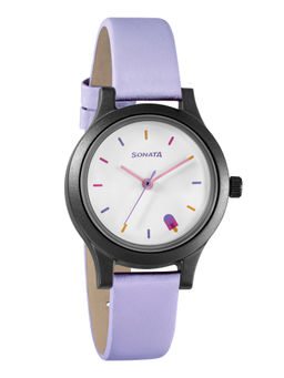 Sonata - Cassata 87030PL09W White Dial Analog Watch For Women