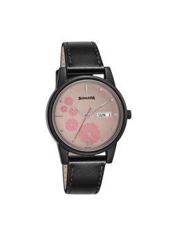 Sonata - Day Date Lite 87031PL04W Pink Dial Analog Watch - 87031PL04W