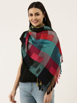 Pashmoda - Women Yellow Checkered Stole