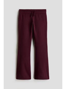H&M - Girls Red Flared Brushed-Inside Track Pant
