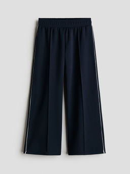 H&M - Girls Blue Wide-Leg Scuba Track Pant