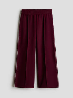 H&M - Girls Red Wide-Leg Scuba Track Pant