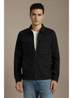 Louis Philippe - Men Black Casual Solid Jacket