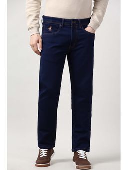 Peter England - Men Navy Blue Dark Wash Straight Fit Jeans