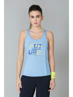 Van Heusen Woman Lingerie and Athleisure - Van Heusen Women Proactive Mesh Panel & Super Stretchable Racerback Tank Top - Blue