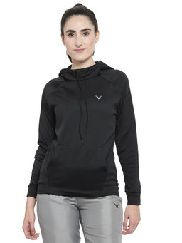 INVINCIBLE - Black Women’s Box Fleece Sports Sweatshirt