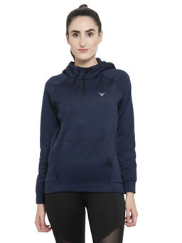 INVINCIBLE - Navy Women’s Box Fleece Sports Sweatshirt