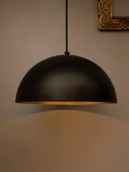 Homesake - Metallic Black Pendant Hanging 12Inch
