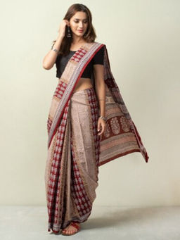 Fabindia - Cotton Mull Bagh Print Sari