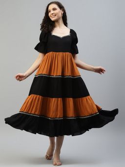 Deebaco - Multicolor Colorblock Women Dress