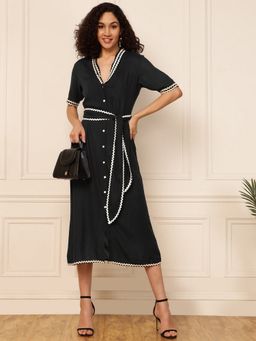 Deebaco - Black Shirt Dress For Women