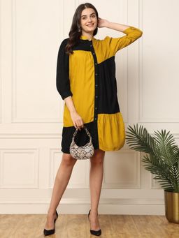 Deebaco - Multicolor Blocked Women Shirt Dress