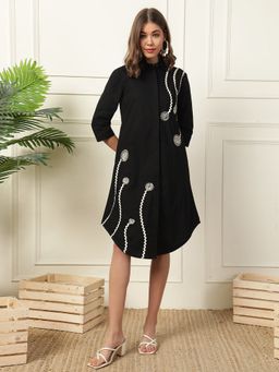 Deebaco - Women Black Shirt Dress