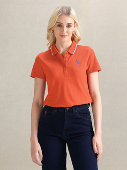 U.S. POLO ASSN. - Embroidered Logo Tipped Polo T-Shirt
