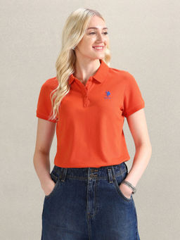 U.S. POLO ASSN. - Embroidered Logo Solid Polo T-Shirt