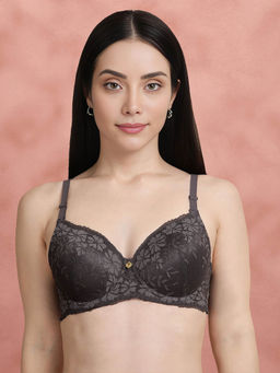 Shyaway - Susie By Tornado Grey Fully Lace Padded Wired Bra