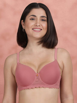 Shyaway - Susie By Rosette Lace Neckline Padded Wired Bra